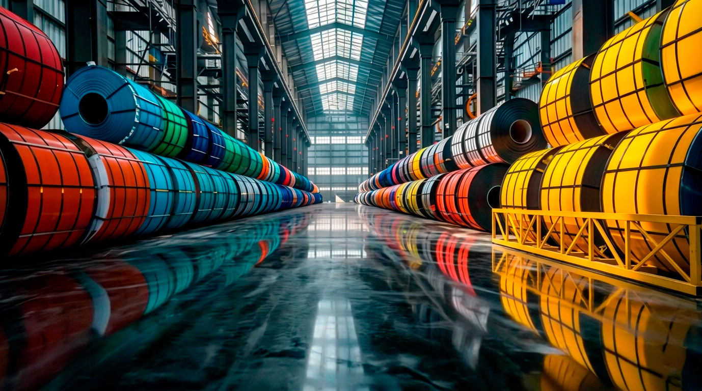 Pre-painted steel coils for industrial and commercial use