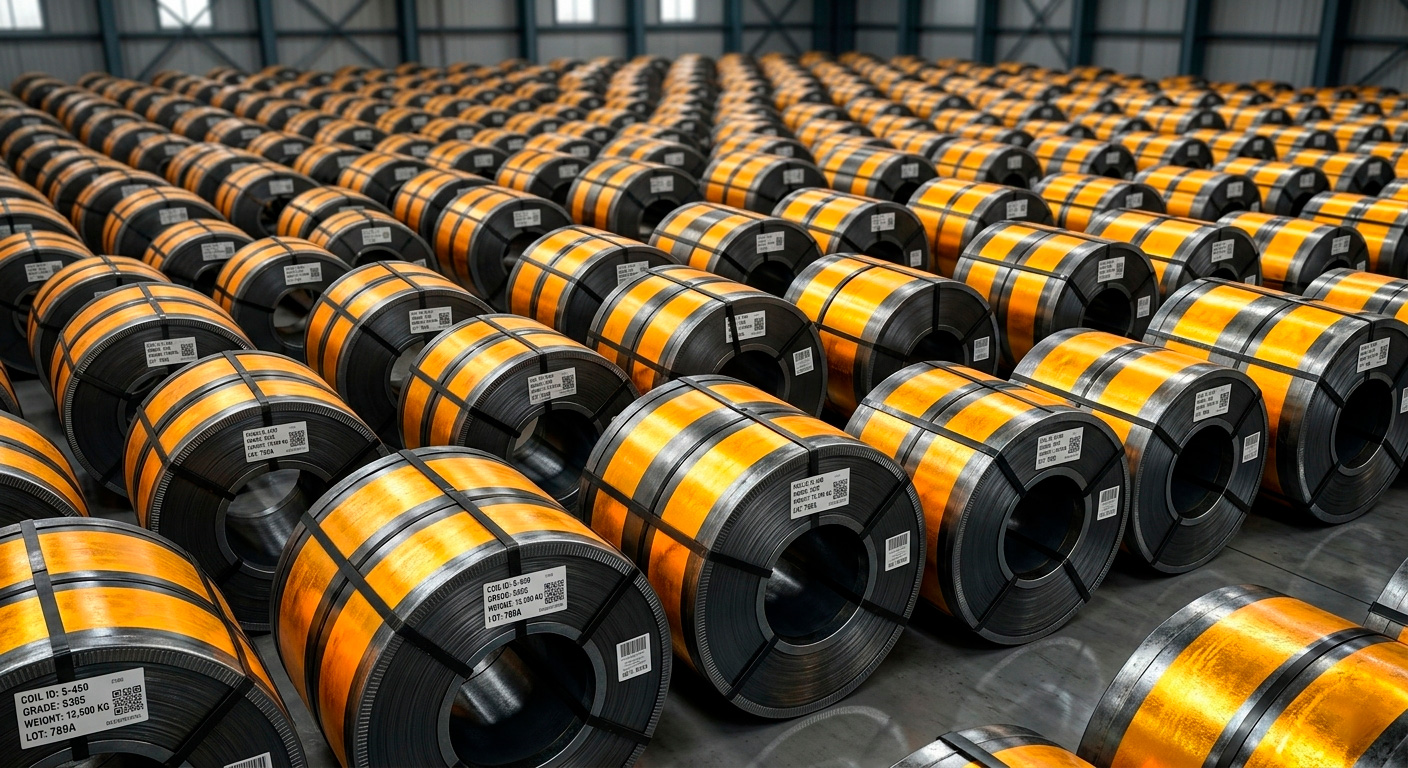 Hot-rolled steel coils for industrial applications